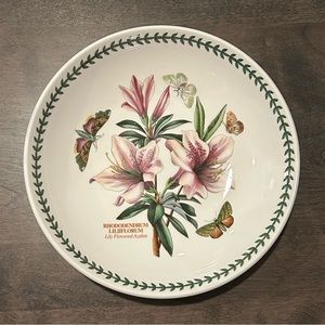 Portmeirion Botanic Garden Lily Flowered Azalea 9.25” Round Pasta Bowl